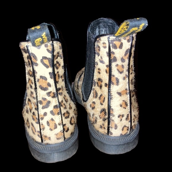 Super adorable Dr Martens Flora Hair Chelsea Leopard boot sz 5 - Picture 3 of 10